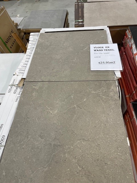 Grijsbeige vloertegel 60x60 - Afbeelding 2